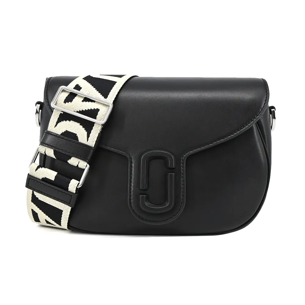 MARC JACOBS THE J MARC SADDLE 牛皮磁扣翻蓋斜背馬鞍包-小/黑 歷史價格詳細信息