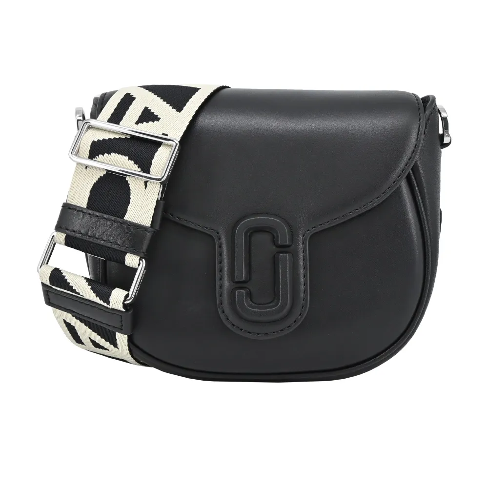 MARC JACOBS THE J MARC SADDLE 牛皮磁扣翻蓋斜背馬鞍包-小/黑 歷史價格詳細信息