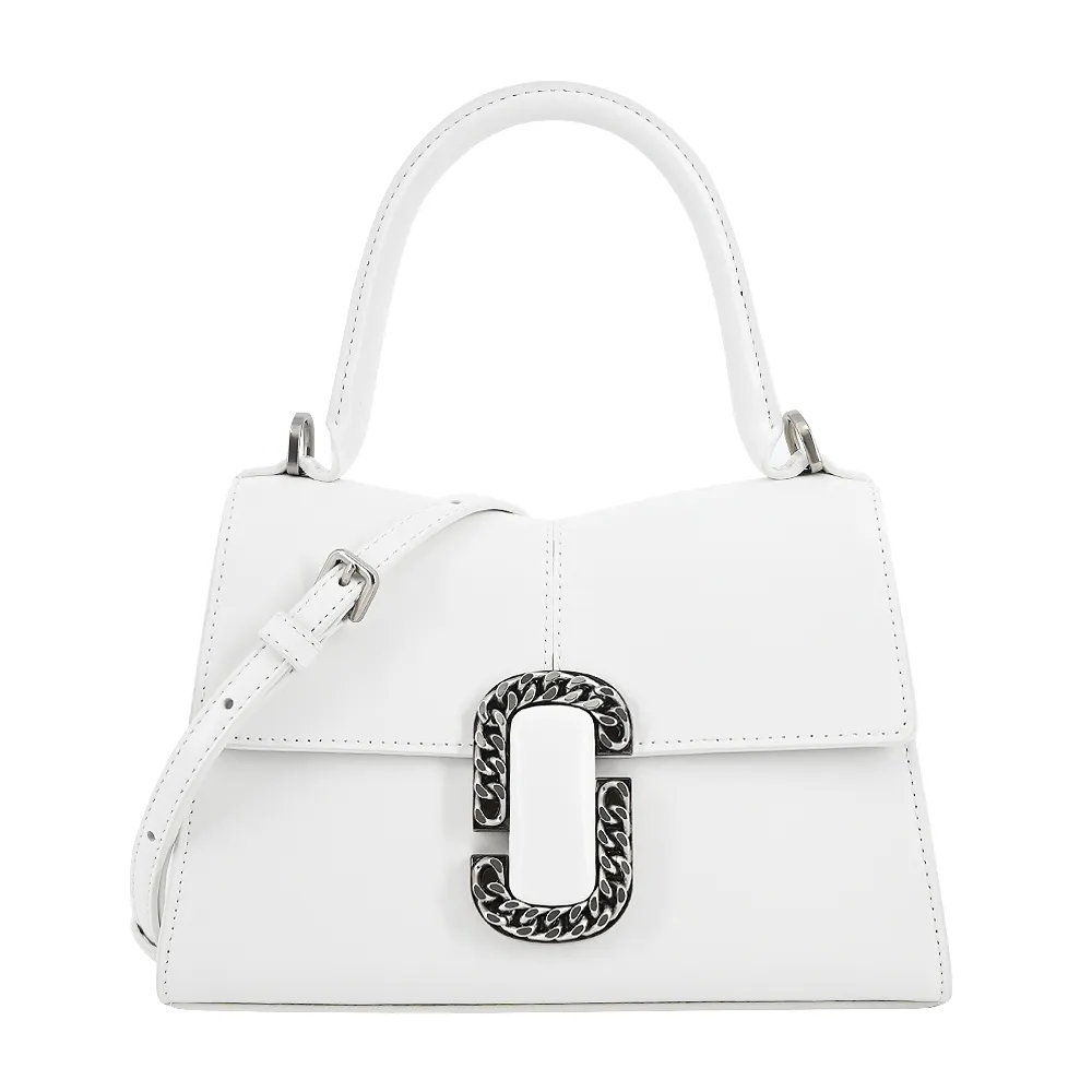 MARC JACOBS St Marc 鏈環LOGO牛皮鏈帶手提包-白 歷史價格詳細信息