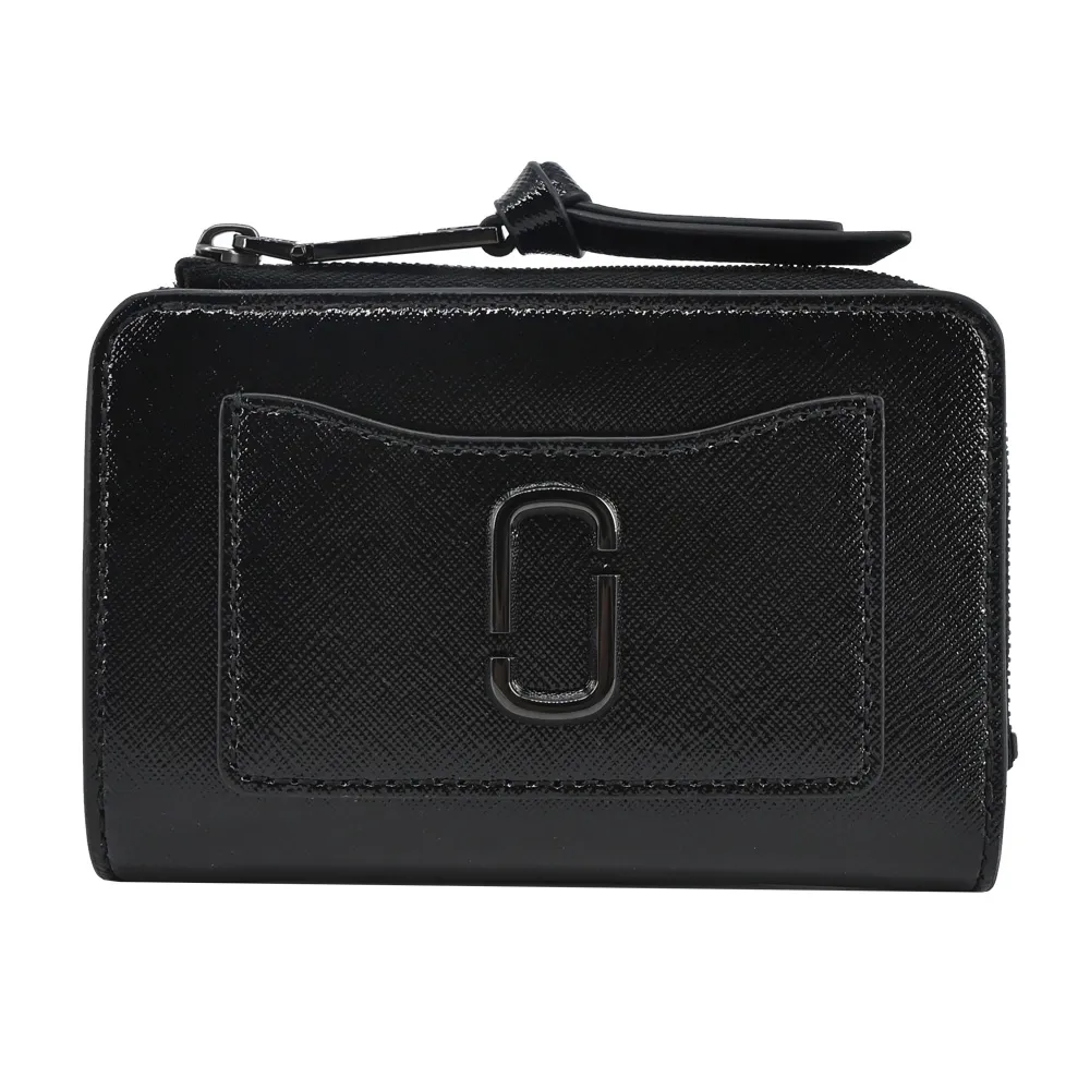 MARC JACOBS THE UTILITY SNAPSHOT 防刮對開薄款拉鍊短夾-黑 歷史價格詳細信息