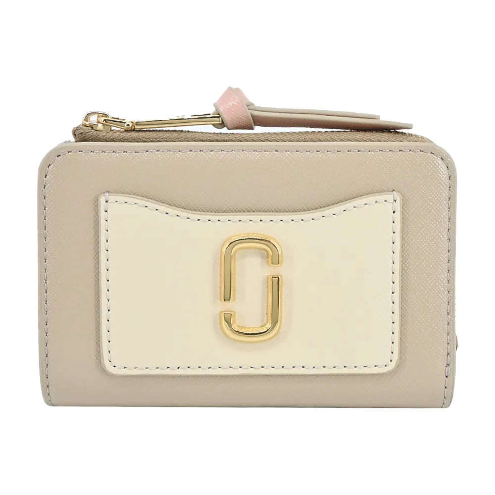 MARC JACOBS The Snapshot 防刮皮革暗釦二折撞色短夾(卡其色) 2F3SMP062S07 241 歷史價格詳細信息