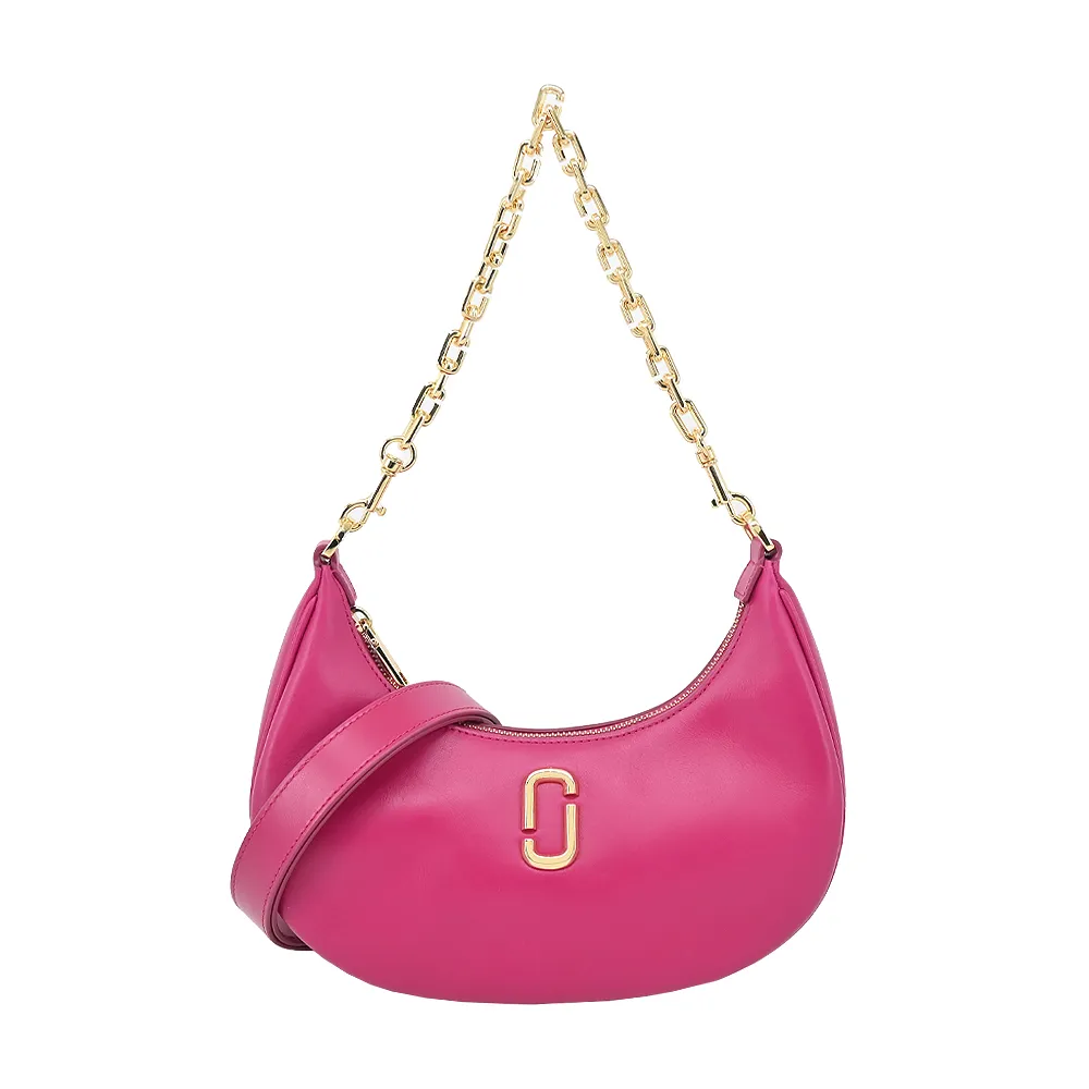 MARC JACOBS THE CURVE皮革鏈帶手提/肩背包-黑 歷史價格詳細信息