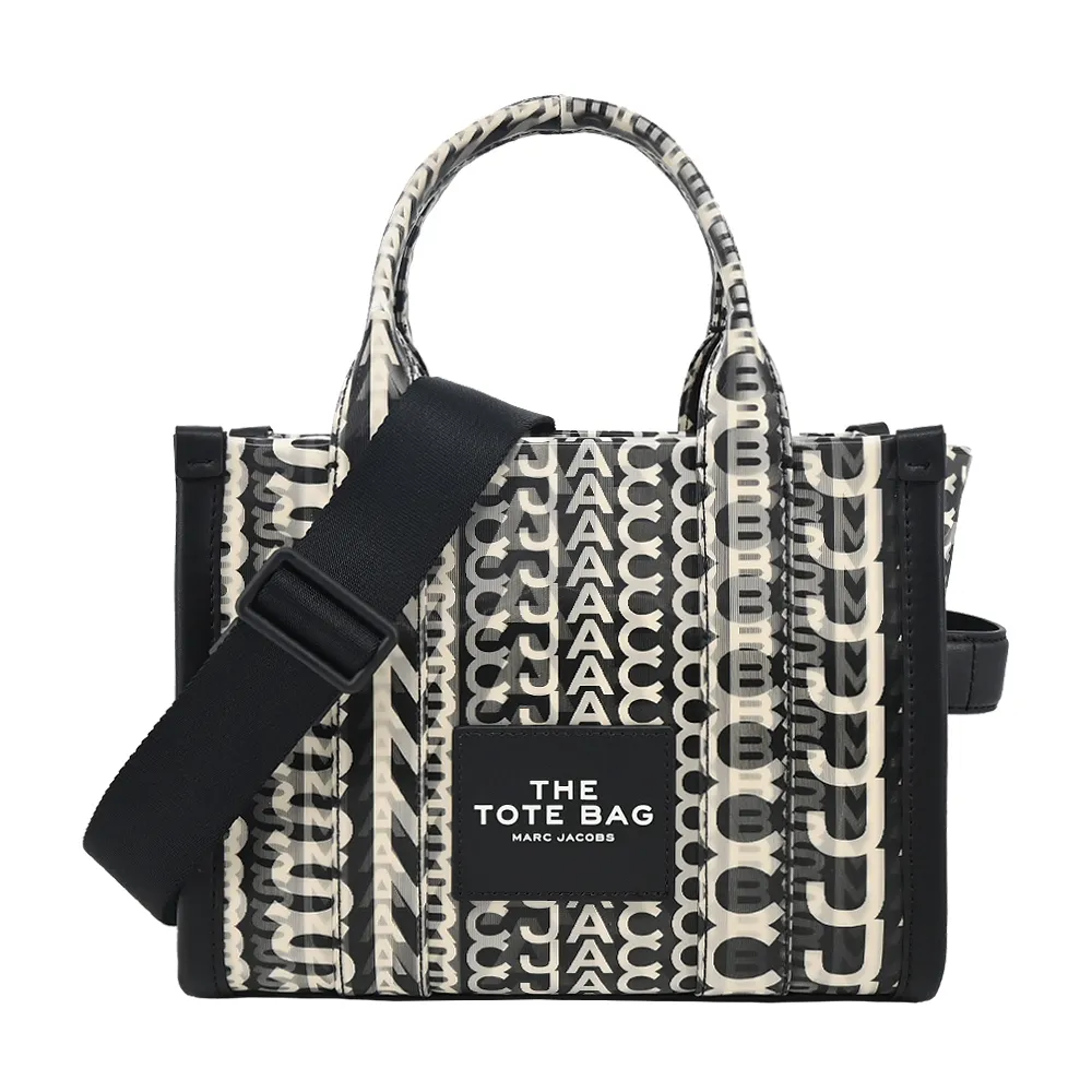 MARC JACOBS THE MONOGRAM 小羊皮滿版ㄇ形拉鍊卡夾/零錢包(黑色/白色) S150L03FA22 005 歷史價格詳細信息