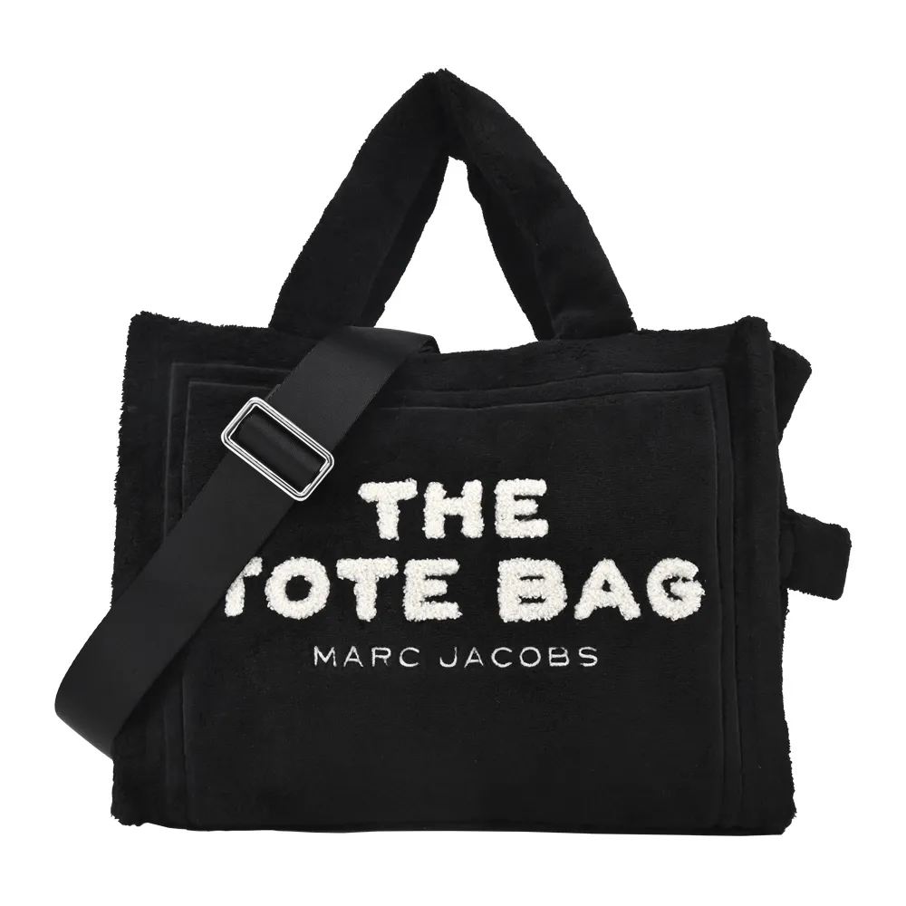 MARC JACOBS THE TERRY TOTE泰迪毛絨手提/斜背托特包-小/黑 歷史價格詳細信息
