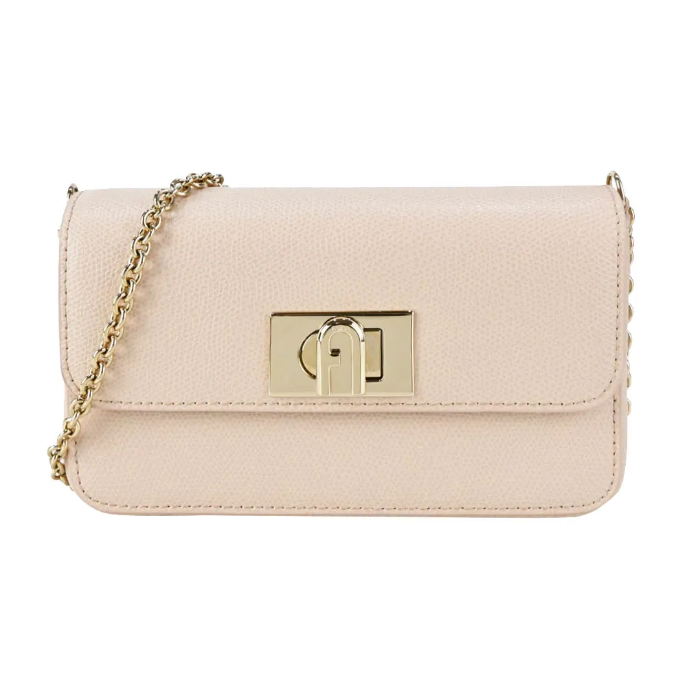 FURLA 1927 拱門轉釦迷你翻蓋鏈帶二用包(白蘭地酒色) BAFKACO ARE000 03B00 歷史價格詳細信息