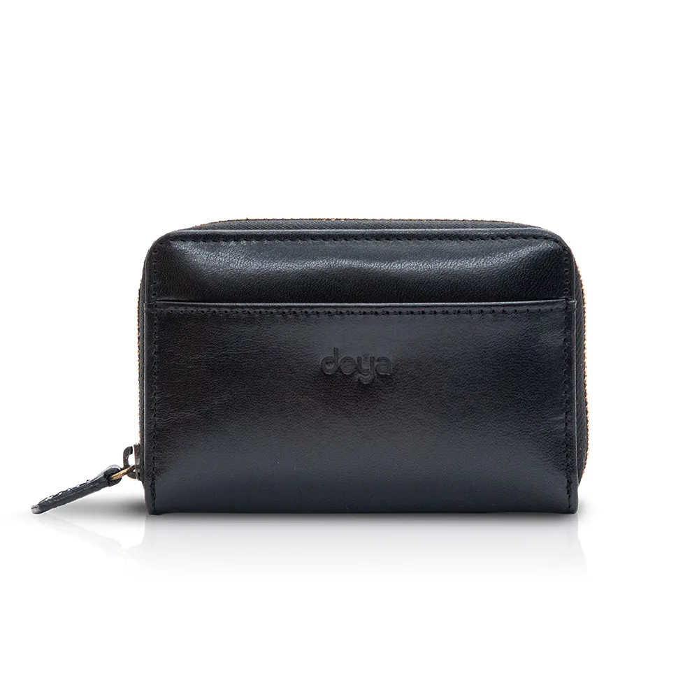 deya義式經典鋼琴黑真皮RFID防盜抗菌系列小皮夾 歷史價格詳細信息