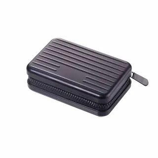 【TROIKA】RFID 個資防盜硬殼卡夾零錢夾-黑 歷史價格詳細信息