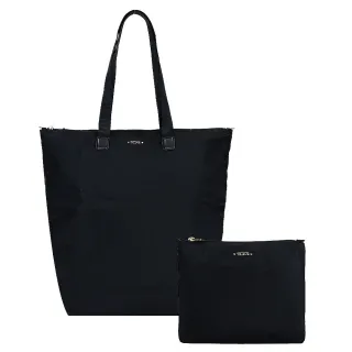 TUMI VOYAGEUR N/S系列尼龍輕便摺疊收納直是托特包(黑X金) 歷史價格詳細信息