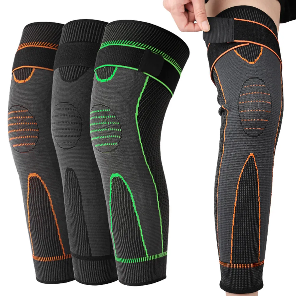 los1425加長護小腿護膝男女籃球跑步騎行防滑加壓綁帶四季防寒艾草護膝蓋 歷史價格詳細信息