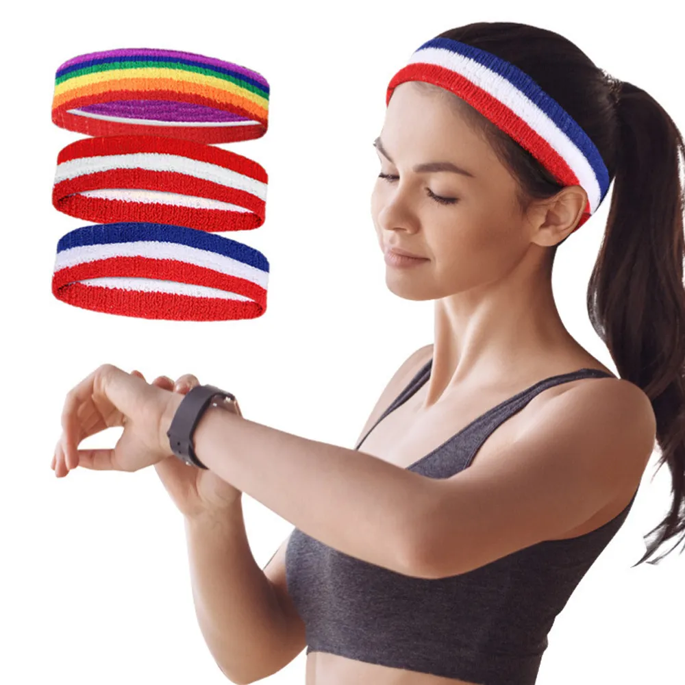 運動瑜伽發帶戶外健身跑步頭戴男女夏天額頭吸汗止汗導汗頭套發箍~特價 歷史價格詳細信息