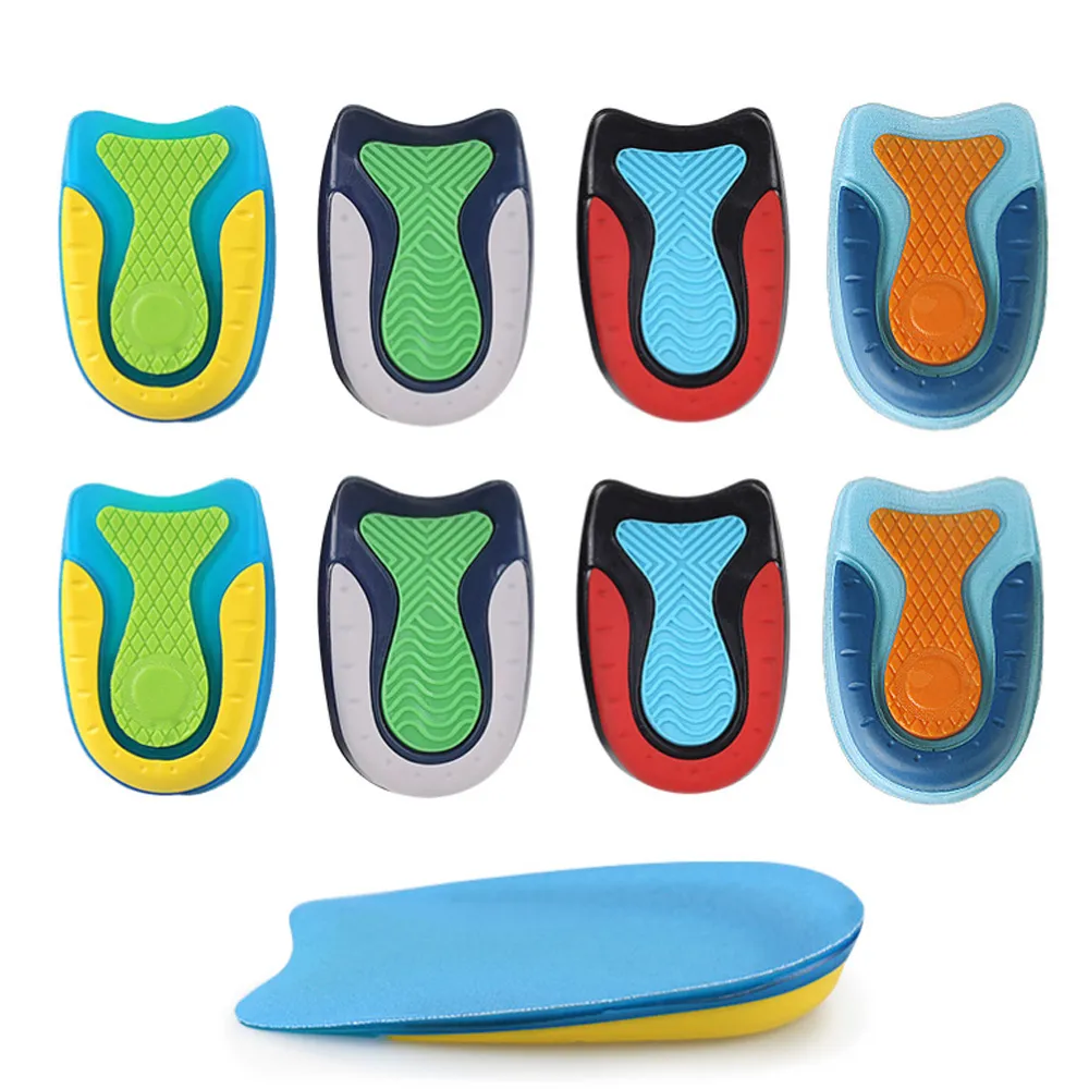 los1578後跟高彈減震男女防護足跟鞋墊足底痛後跟三色半碼墊運動跑步 歷史價格詳細信息