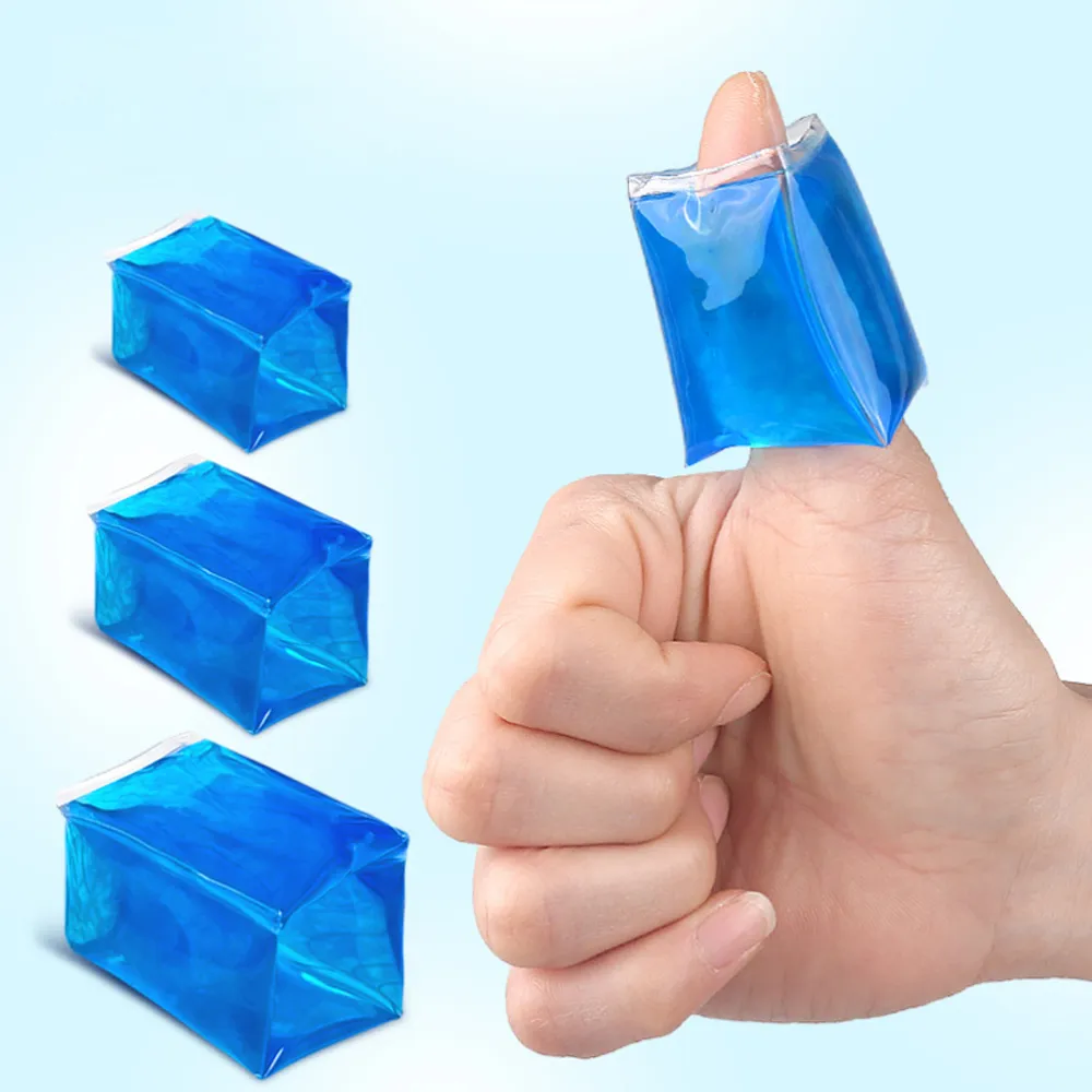 杰恆los1714口PVC凝膠冷熱敷手指套柔軟親膚可加熱重復使用手指護理介指環套 歷史價格詳細信息