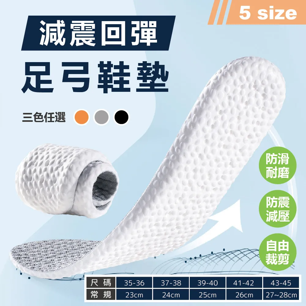 踩屎感減震回彈足弓鞋墊 3雙組 歷史價格詳細信息