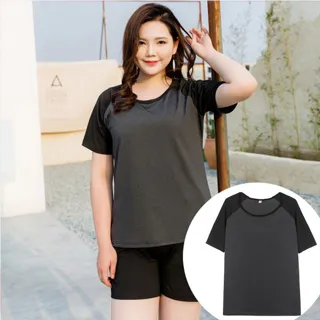 Biki比基尼妮，L-4L律華泳裝三件式有加大泳衣(短袖+奶+短褲) 歷史價格詳細信息