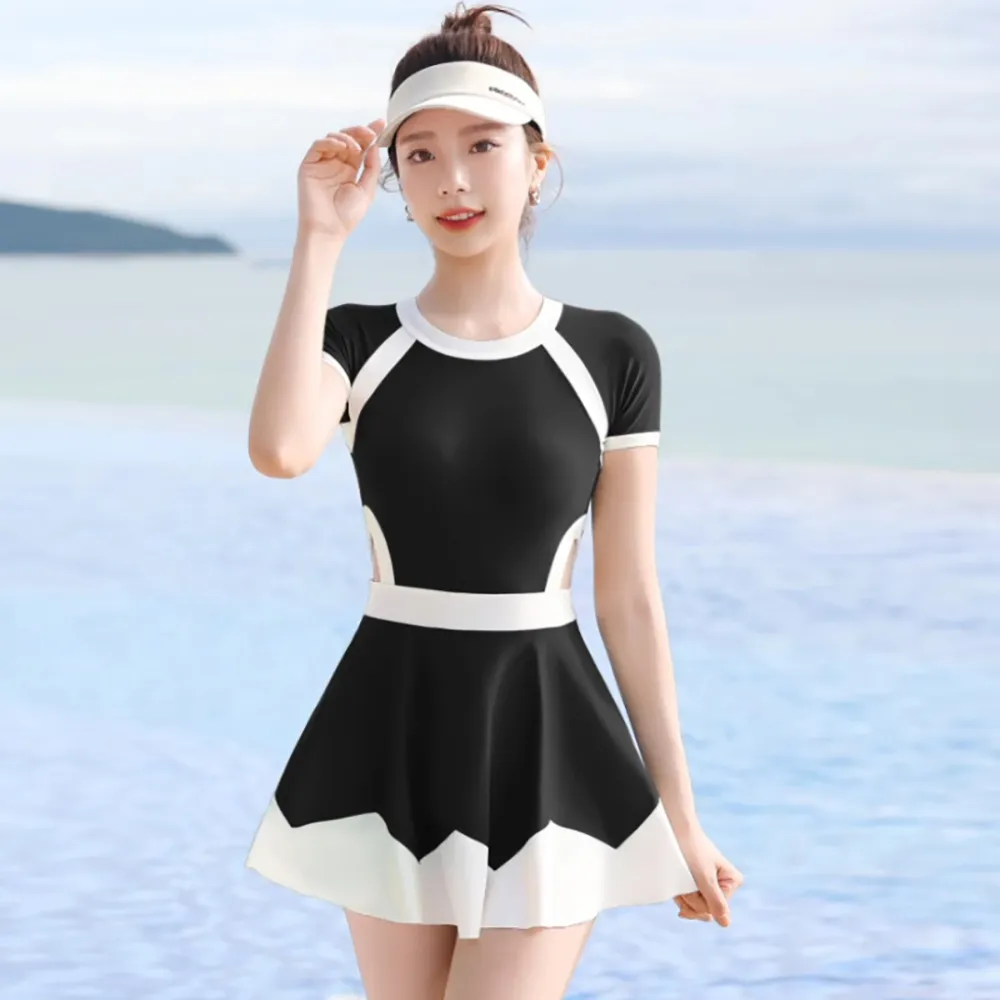 【STizi 史堤茲 】連身款泳衣 平角褲/可拆裙裝 保守款式 修身顯瘦 溫泉款 女泳衣 女泳裝(456) 歷史價格詳細信息