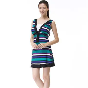 【Bich Loan】碧波連身寬口裙泳裝附泳帽13006108 歷史價格詳細信息