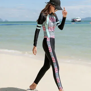 Biki比基尼妮泳衣，浮潛衣藍色沖浪服防晒拉鍊外套長袖泳衣(男購買區) 歷史價格詳細信息