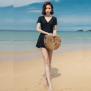 比基尼妮.羅西三件式上網紗英短袖泳衣泳裝短褲(M-3L) 歷史價格詳細信息