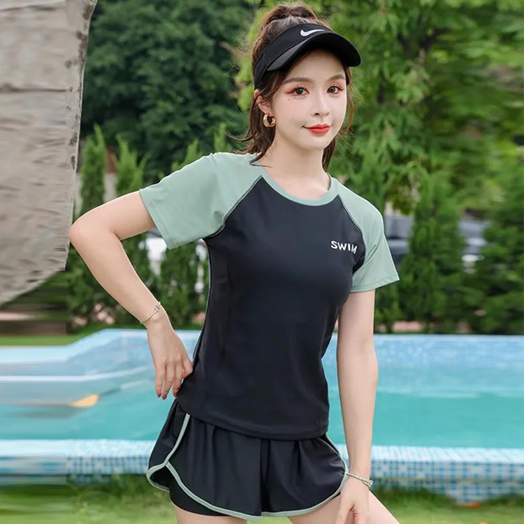 【STizi 史堤茲】女泳裝 兩件式比基尼 平口領 高腰遮肚 多件式 女士泳衣(466) 歷史價格詳細信息