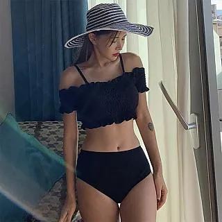 黑色一字領細小吊帶背心女夏2024新款帶胸墊美背內搭打底抹胸上衣 歷史價格詳細信息