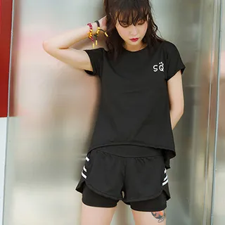 Biki比基尼妮泳衣，後英字速乾雙層短褲泳褲(單褲) 歷史價格詳細信息