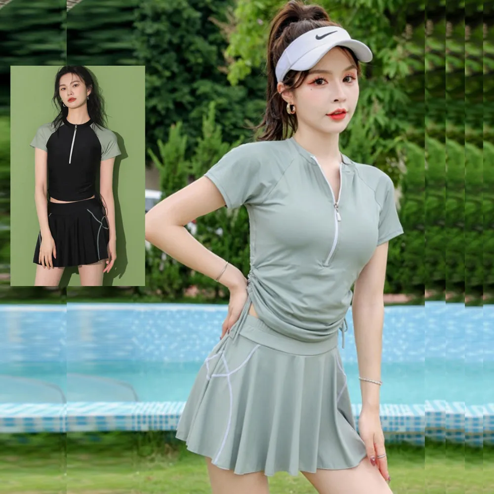 泳衣 知性優雅 一件式連身泳裝(白M~XL) AngelHoney天使霓裳 歷史價格詳細信息