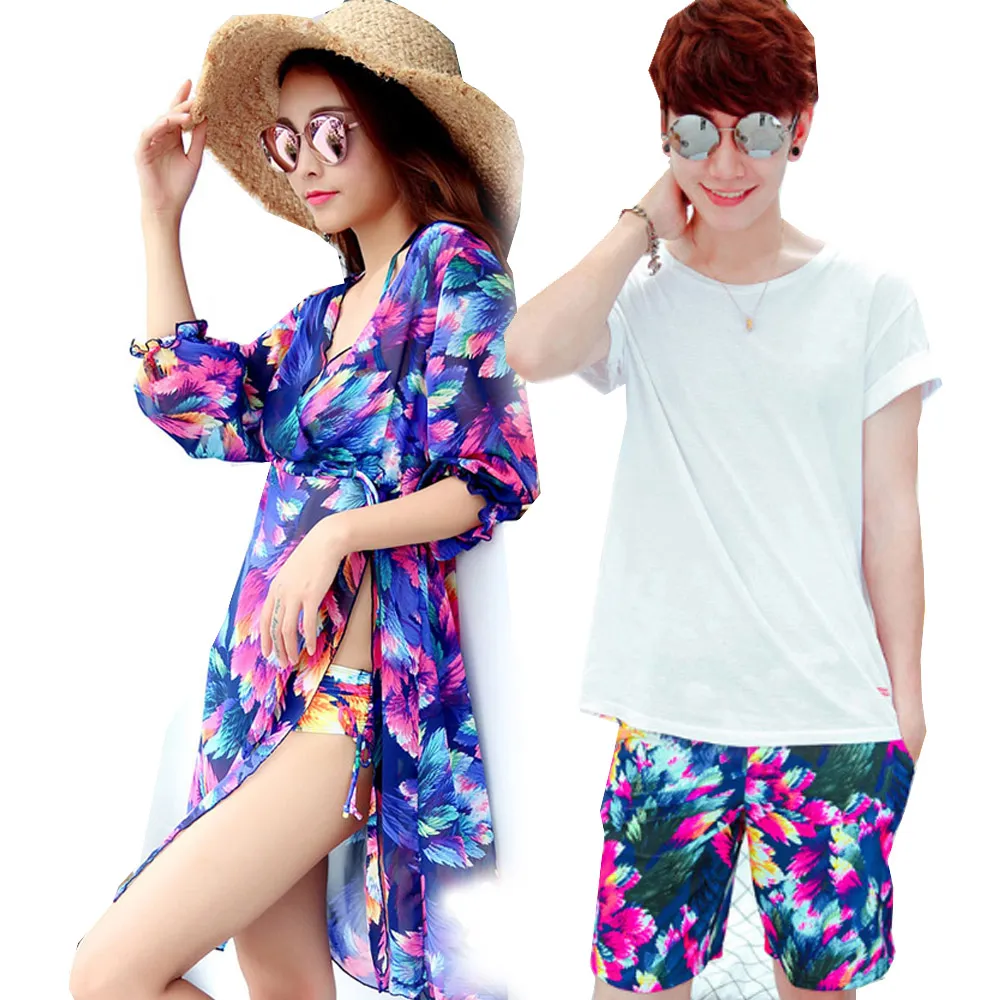 比基尼妮.滿紫開叉泳衣情侶泳衣男泳褲五分褲 歷史價格詳細信息