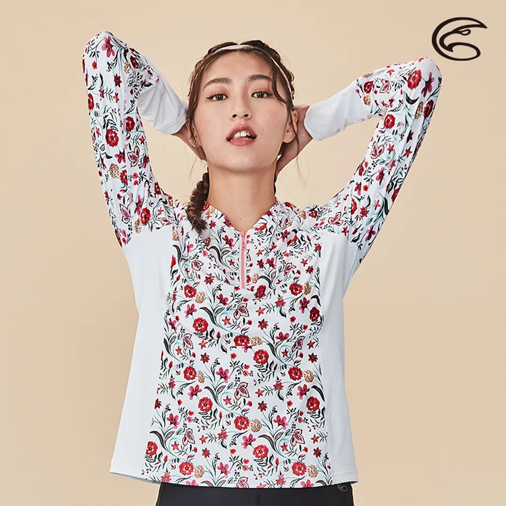 ADISI 女半門襟抗UV印花防磨防曬長袖上衣(舒適版)AR2113075【花花世界印花】(防磨衣、水母衣、溯溪、浮潛) 歷史價格詳細信息