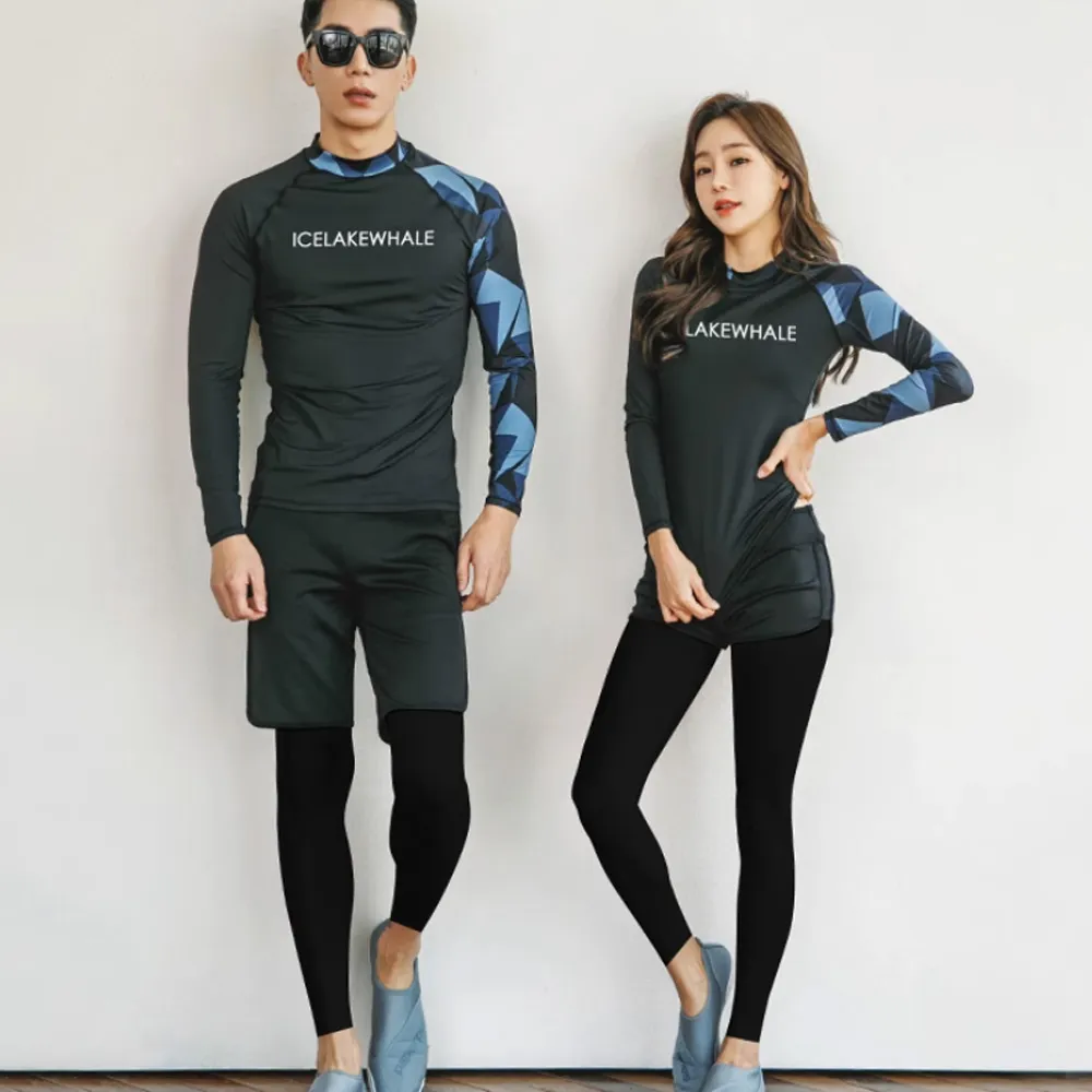 比基尼妮.檳甜情侶泳衣格子長袖長褲四件式(女M-2L) 歷史價格詳細信息