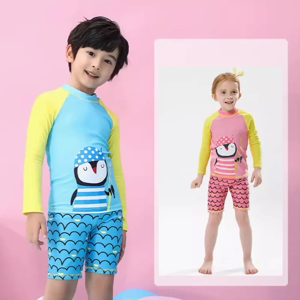 Biki比基尼妮泳衣，企鵝長袖兒童泳衣小朋友泳裝 歷史價格詳細信息