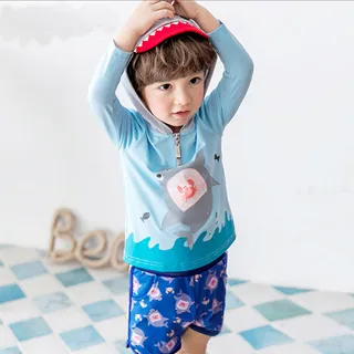 Biki比基尼妮泳衣，小鯊長袖泳衣男童兒童泳衣泳裝(M-4XL) 歷史價格詳細信息