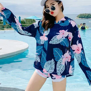 Biki比基尼妮泳衣，連帽後洞全網眼速乾短版長袖泳衣罩衫(單上衣) 歷史價格詳細信息