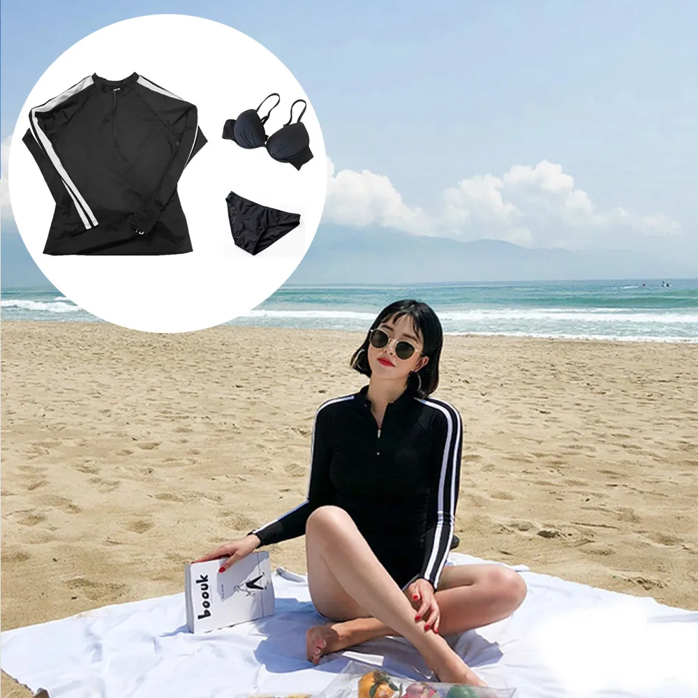 比基尼妮.莫米短袖露肚三件式泳衣短褲泳裝(M-XL) 歷史價格詳細信息