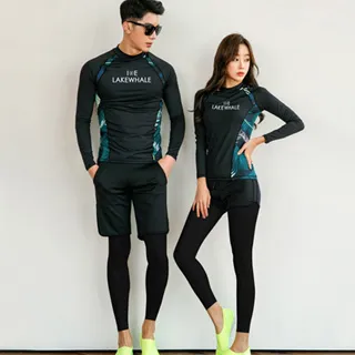 Biki比基尼妮泳衣，長袖三件套情侶沖浪男泳衣(M-XL)男生購買區 歷史價格詳細信息