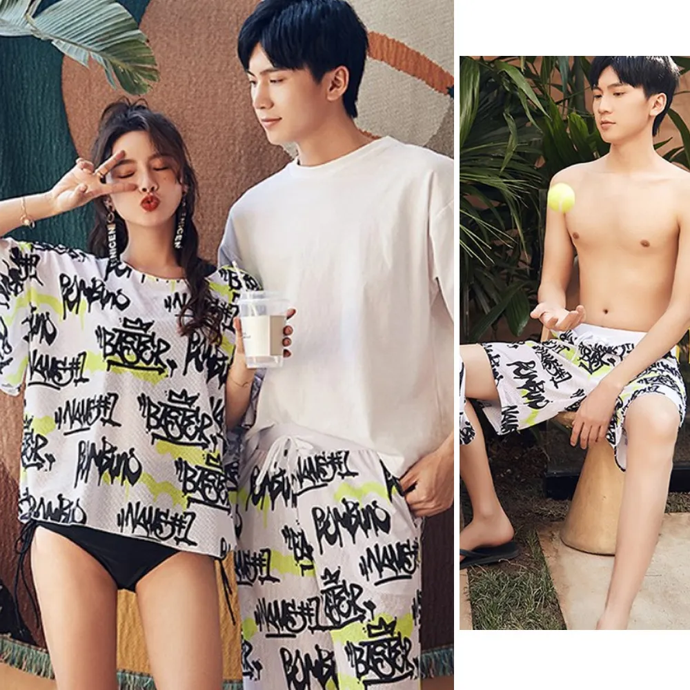 比基尼妮.麥僅泳衣外套短褲四件式泳裝(M-2L) 歷史價格詳細信息