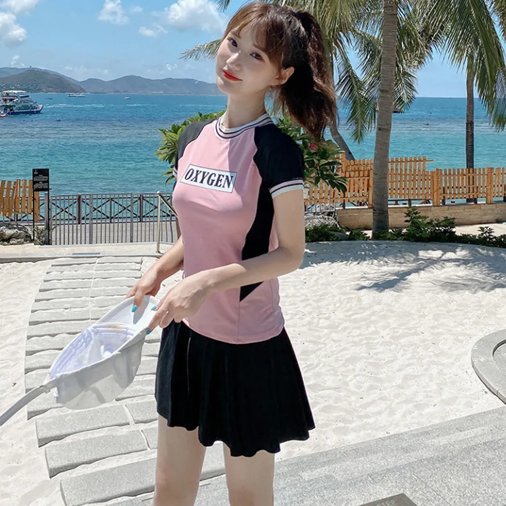 比基尼妮.泳衣范斯短袖二件式短裙泳裝(M-XL) 歷史價格詳細信息