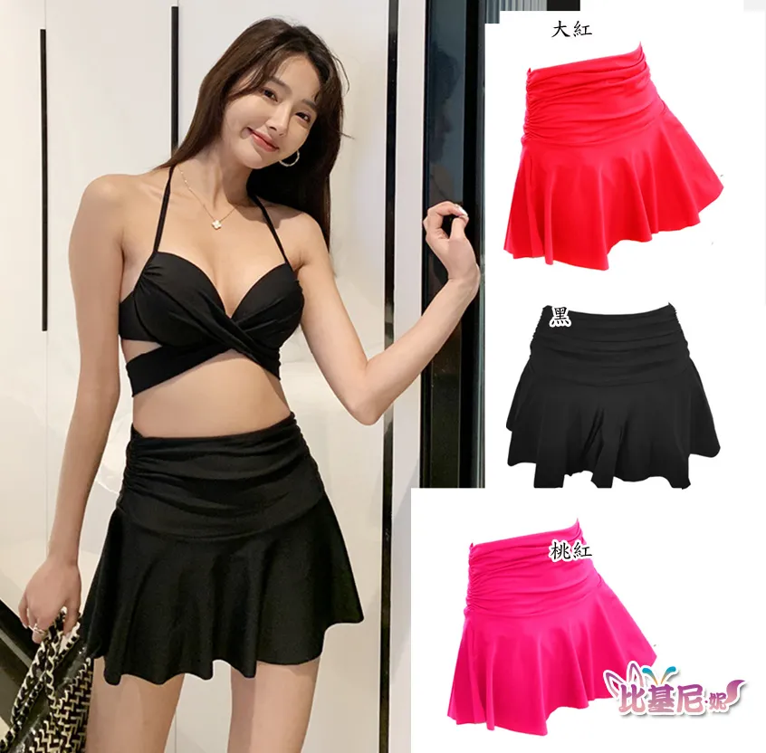 比基尼妮.M-XL啦啦短褲外套泳衣三件式泳衣-三件組 歷史價格詳細信息