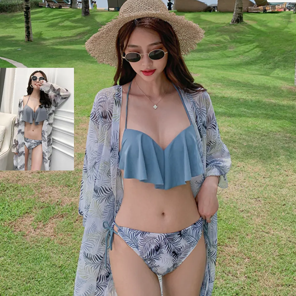 比基尼妮.菁秀網眼長袖連帽短褲三件式泳衣泳裝(M-2L) 歷史價格詳細信息