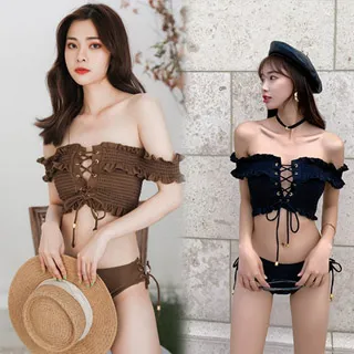 比基尼妮，M-XL妮娜泳衣二件式泳裝-多色(比基尼+三角) 歷史價格詳細信息