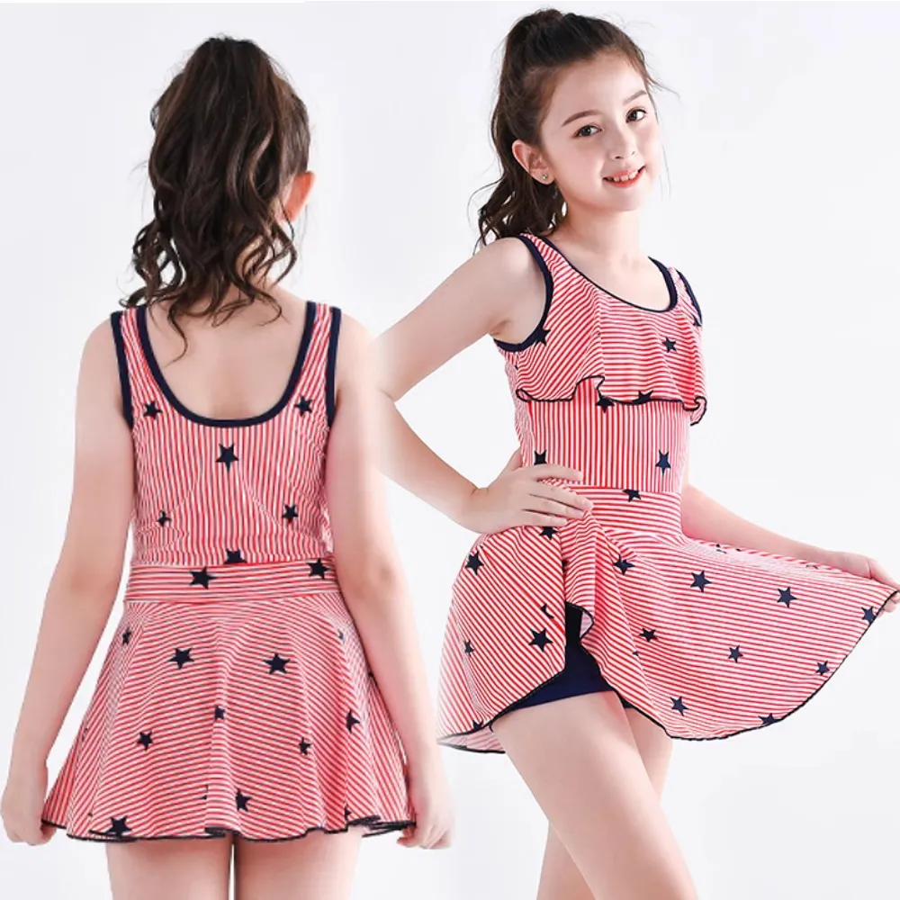 比基尼妮.大童泳衣米凱短袖前拉鍊裙子連身泳裝(S) 歷史價格詳細信息