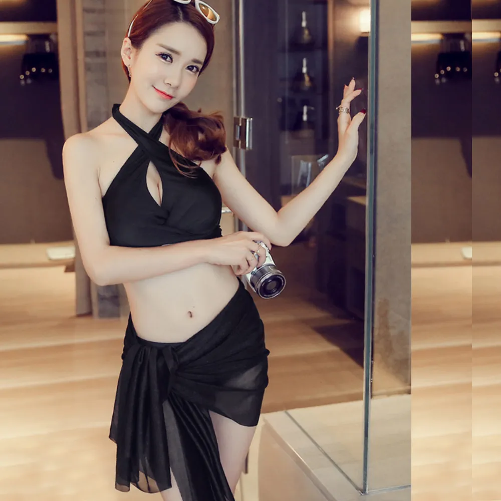 Biki比基尼妮泳衣，美色露肩泳裝連身泳衣有加大泳衣(米白M-3XL) 歷史價格詳細信息