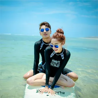 Biki比基尼妮泳衣，情侶泳衣有帽紅藍男沙灘褲泳褲(男生購買區) 歷史價格詳細信息