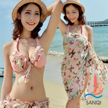 SANQI三奇 清新魅力 中大尺碼一件式連身泳裝(黑L~3L) 歷史價格詳細信息