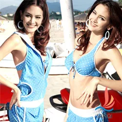 SANQI三奇 泳衣 交叉風情 連身式泳裝(黑M~2L) 歷史價格詳細信息