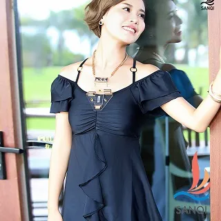 三奇兩件式遊泳衣 泡溫泉泳衣女韓國ins裙式性感小胸聚攏顯瘦泳裝女 歷史價格詳細信息