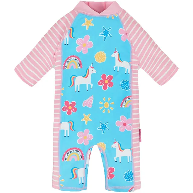 英國 JoJo Maman BeBe 連身式泳裝+防曬護頸遮陽帽_JJG011 歷史價格詳細信息