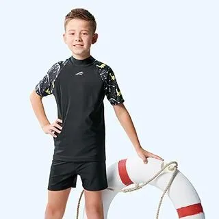 【SAIN SOU】男中童二件式防曬泳裝附泳帽 A722303 歷史價格詳細信息