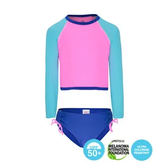 澳洲鴨嘴獸兒童泳衣 二件式防曬泳衣 女童10-14歲 海灘風情系列 歷史價格詳細信息