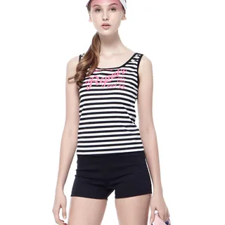 【聖手牌】橫紋紋飾連身褲裙式少女泳裝 A88413 歷史價格詳細信息