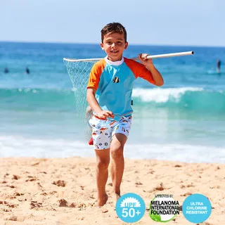 ★樂游小舖★澳洲鴨嘴獸兒童防曬泳衣 長袖防曬上衣+緊身褲套組 ◆花開系列◆(女童8-14歲) 歷史價格詳細信息